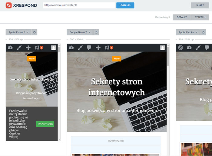 App Xrespond do testowania stron internetowych