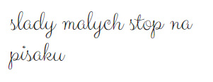 przykład fontu Handwriting